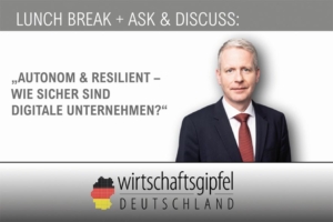 ReqPOOL-COO Achim Röhe spricht im Rahmen des Wirtschaftsgipfel Deutschland über resiliente Unternehmen